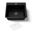 25" Top-/Undermount Single-Bowl Kitchen Sink (Matte Black), K-28003-1-CM1