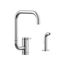 Components Single-Handle Kitchen Sink Faucet w/ Two-Function Extended-Reach Spout And Side Sprayer (Polished Chrome), K-28274-CP