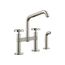 Billet Two-Hole Bridge Kitchen Sink Faucet w/ Side Sprayer (Vibrant Polished Nickel), K-28665-9-SN