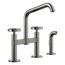 Billet Two-Hole Bridge Kitchen Sink Faucet w/ Side Sprayer (Vibrant Titanium), K-28665-9-TT