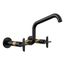 Billet Two-Hole Wall-Mount Bridge Kitchen Sink Faucet (Matte Black w/ Brushed Moderne Brass), K-28666-3-BMB