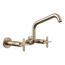 Billet Two-Hole Wall-Mount Bridge Kitchen Sink Faucet (Vibrant Brushed Bronze), K-28666-3-BV