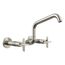 Billet Two-Hole Wall-Mount Bridge Kitchen Sink Faucet (Vibrant Polished Nickel), K-28666-3-SN