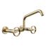 Billet Two-Hole Wall-Mount Bridge Kitchen Sink Faucet (Vibrant French Gold), K-28666-9-AF