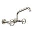 Billet Two-Hole Wall-Mount Bridge Kitchen Sink Faucet (Vibrant Polished Nickel), K-28666-9-SN