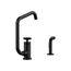 Billet Single-Handle Bar Sink Faucet w/ Two-Function Extended-Reach Spout And Side Sprayer (Matte Black), K-28667-3-BL