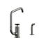 Billet Single-Handle Bar Sink Faucet w/ Two-Function Extended-Reach Spout And Side Sprayer (Vibrant Titanium), K-28667-3-TT