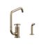 Billet Single-Handle Bar Sink Faucet w/ Two-Function Extended-Reach Spout And Side Sprayer (Vibrant Brushed Bronze), K-28667-9-BV
