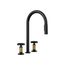 Billet Pull-Down Kitchen Sink Faucet w/ Two-Function Sprayhead (Matte Black w/ Brushed Moderne Brass), K-28671-9-BMB