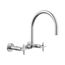 Billet Two-Hole Wall-Mount Bridge Kitchen Sink Faucet (Polished Chrome), K-28672-3-CP