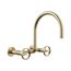 Billet Two-Hole Wall-Mount Bridge Kitchen Sink Faucet (Vibrant French Gold), K-28672-9-AF