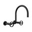 Billet Two-Hole Wall-Mount Bridge Kitchen Sink Faucet (Matte Black), K-28672-9-BL