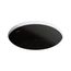 15-3/4" Round Undermount Bathroom Sink (Black/Black), K-2883-7