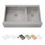 Strive Smart Divide 35-1/2" Undermount Double-Bowl Farmhouse Workstation Kitchen Sink (Stainless Steel), K-33658-PC-NA
