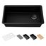 Billings 32-1/2" Undermount Single-Bowl Workstation Kitchen Sink (Matte Black), K-33710-PC-CM1