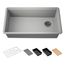 Billings 32-1/2" Undermount Single-Bowl Workstation Kitchen Sink (Matte Grey), K-33710-PC-CM4