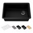 Billings 27" Undermount Single-Bowl Workstation Kitchen Sink (Matte Black), K-33713-PC-CM1