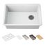Billings 27" Undermount Single-Bowl Workstation Kitchen Sink (Matte White), K-33713-PC-CM6