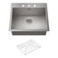 Vault 25" Top-/Undermount Single-Bowl Kitchen Sink (Stainless Steel), K-3822-3-NA