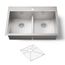 Smart Divide 33" Top-/Undermount Double-Bowl Kitchen Sink (Stainless Steel), K-3838-1-NA