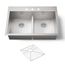 Smart Divide 33" Top-/Undermount Double-Bowl Kitchen Sink (Stainless Steel), K-3838-3-NA