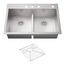 Vault Smart Divide 33" Top-/Undermount Double-Bowl Kitchen Sink (Stainless Steel), K-3838-4-NA
