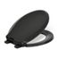 Readylatch Quiet-Close Round-Front Toilet Seat (Black/Black), K-4639-RL-7