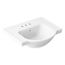 Veer 21" Square Pedestal Bathroom Sink (White), K-5247-4-0