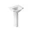 Veer 21" Rectangular Pedestal Bathroom Sink (White), K-5265-1-0