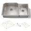 35-1/2" Undermount Double-Bowl Kitchen Sink (Stainless Steel), K-5282-NA