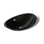20-3/4" Oval Vessel Bathroom Sink (Black/Black), K-5403-P5-7