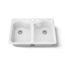33" Top-Mount Double-Bowl Kitchen Sink (White), K-5818-4-0