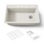33" Top-Mount Single-Bowl Workstation Kitchen Sink (Biscuit), K-5871-4A2-96
