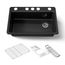 33" Undermount Single-Bowl Workstation Kitchen Sink (Black/Black), K-5871-5UA3-7