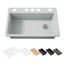 Riverby 33" Undermount Single-Bowl Workstation Kitchen Sink (Ice Grey), K-5871-5UPC-95