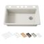 Riverby 33" Undermount Single-Bowl Workstation Kitchen Sink (Biscuit), K-5871-5UPC-96
