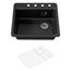 Riverby 25" Top-Mount Single-Bowl Kitchen Sink (Black), K-5872-4A1-7