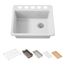 Riverby 25" Undermount Single-Bowl Workstation Kitchen Sink (White), K-5872-5UPC-0