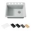 Riverby 25" Undermount Single-Bowl Workstation Kitchen Sink (Ice Grey), K-5872-5UPC-95