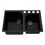 Executive Chef 33" Undermount Double-Bowl Kitchen Sink (Black), K-5931-4U-7