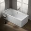 Stargaze 72" x 36" Rectangular Freestanding Bathtub with Straight Shroud (White)