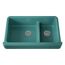 Whitehaven Smart Divide 35-1/2" Undermount Double-Bowl Farmhouse Kitchen Sink w/ Short Apron (Teal), K-6426-17