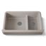 Smart Divide 35-1/2" Undermount Double-Bowl Farmhouse Kitchen Sink w/ Short Apron (Truffle), K-6426-TRF