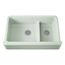 Whitehaven Smart Divide 35-3/4" Undermount Double-Bowl Farmhouse Kitchen Sink (Aspen Green), K-6427-42