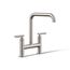 Two-Hole Bridge Kitchen Sink Faucet (Vibrant Stainless), K-7547-4-VS