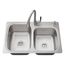 All-In-One 33" Top-/Undermount Double-Bowl Kitchen Sink (Stainless Steel), K-75791-2PC-NA