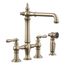 Artifacts Three-Hole Bridge Kitchen Sink Faucet w/ Side Sprayer (Vibrant Brushed Bronze), K-76519-4-BV