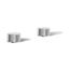 Deck-Mount Bath Faucet Handles w/ Oyl Design (Polished Chrome)