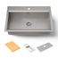 33" Top-/Undermount Single-Bowl Workstation Kitchen Sink (Stainless Steel), K-80084-1PC-NA