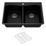 Kennon 33" Top-/Undermount Double-Bowl Kitchen Sink (Matte Black), K-8185-1-CM1